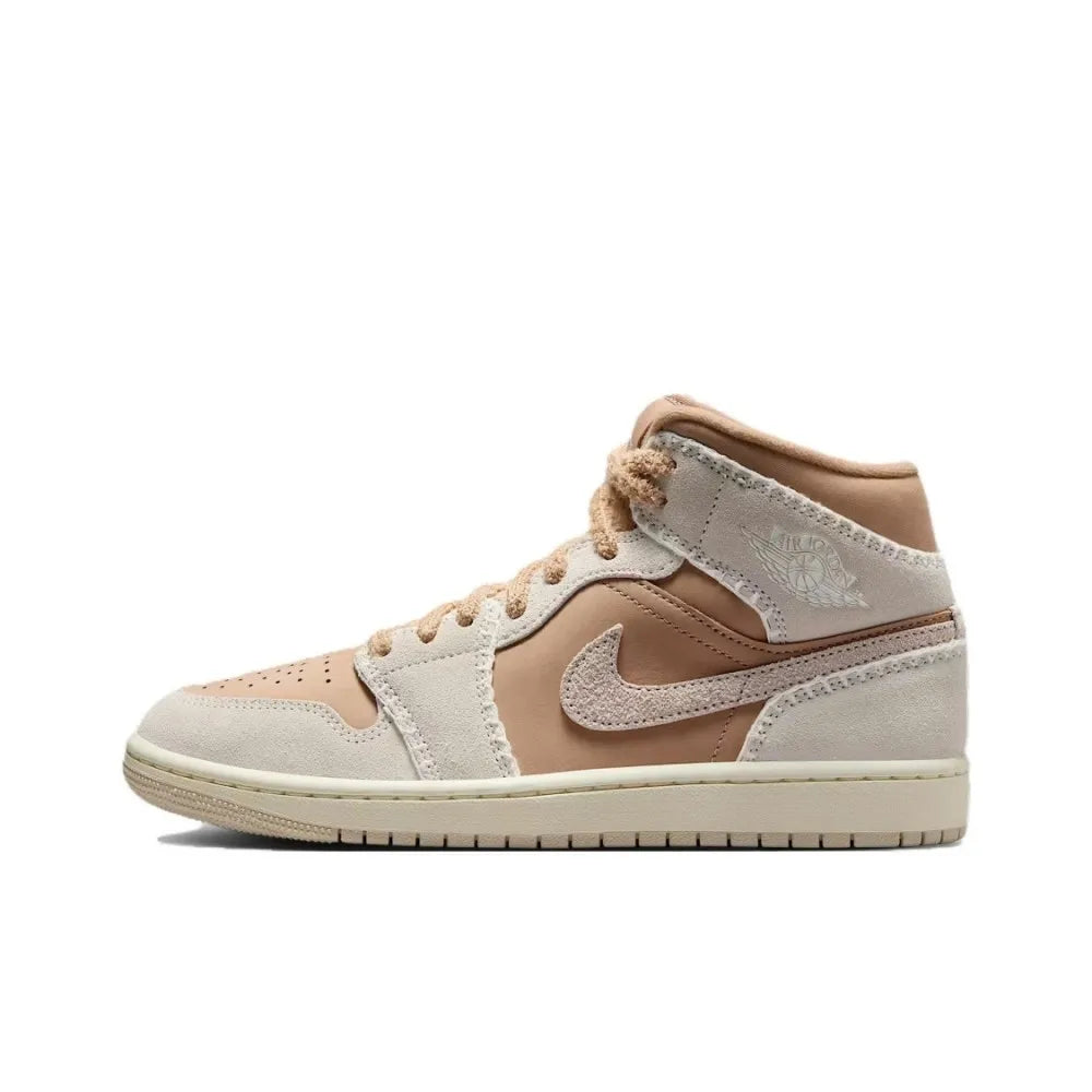 Nike Air Jordan 1 Mid Unisex Basketball Shoes Classic Design, Slip-resistant and Durable, Exceptional Performance BQ6472-009