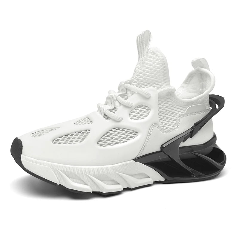 Mens Sports Shoes New Mesh Breathable Outdoor High Elasticity Running Shoes Fashionable Summer Comfortable Sports Tennis Shoes