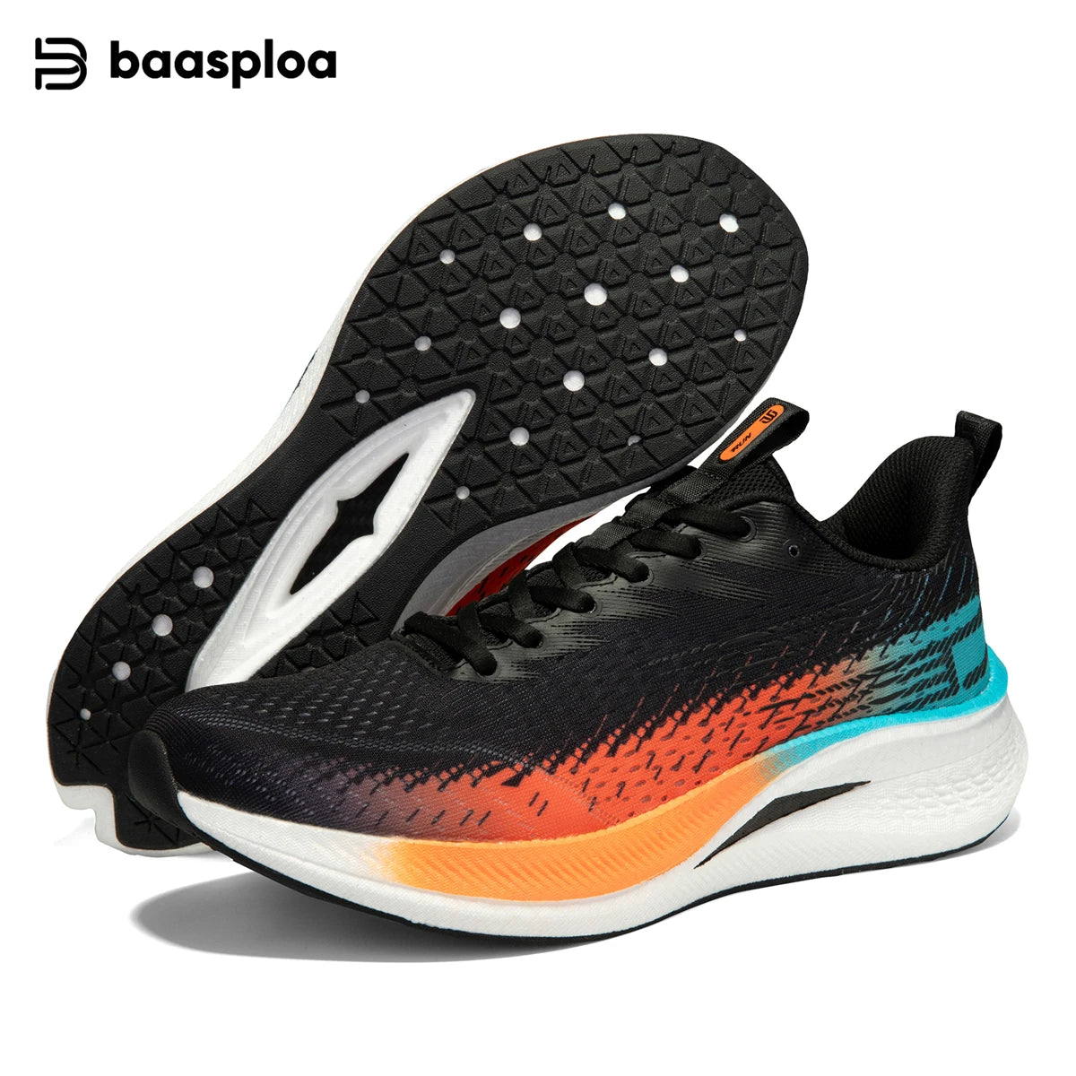 Baasploa Men Running Shoes Professional Training Women Carbon Plate Mesh Breathable Sneakers Male Lightweight Unisex Sport Shoes