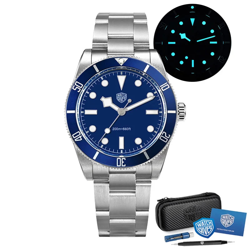 Watchdives WD7922 Quartz Watch Men VH31 Movement Sapphire Crystal 200m Waterproof Wristwatch Luminous 37mm Vintage BB54 Watches