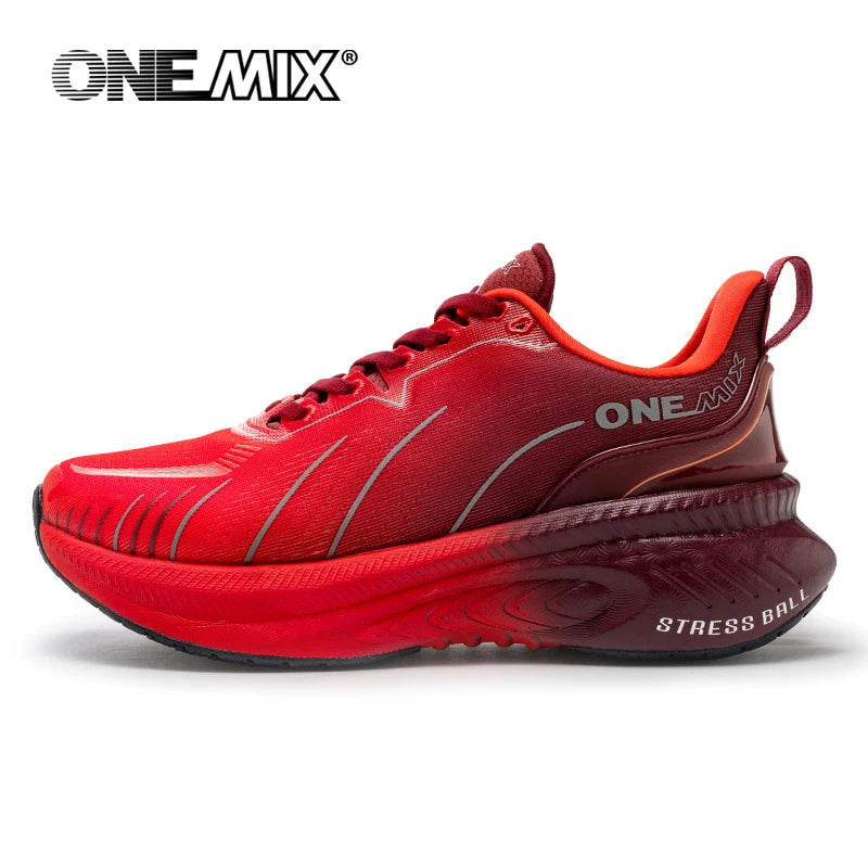 ONEMIX nové tlumicí běžecké boty pro muže, vhodné pro těžší běžce, šněrovací sportovní dámské neklouzavé outdoorové atletické pánské tenisky