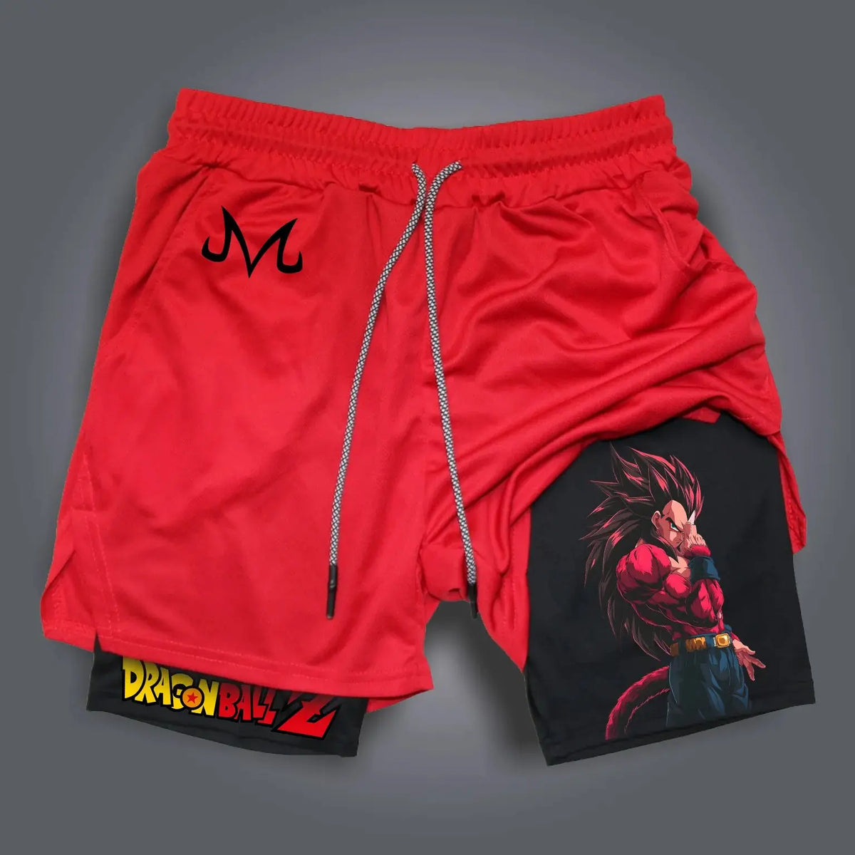 New Men's Dragon Ball Super Licensed Shorts 2025 - Japanese Anime Breathable Quick-Dry Beach Pants, Retro Y2K Hip Hop Style