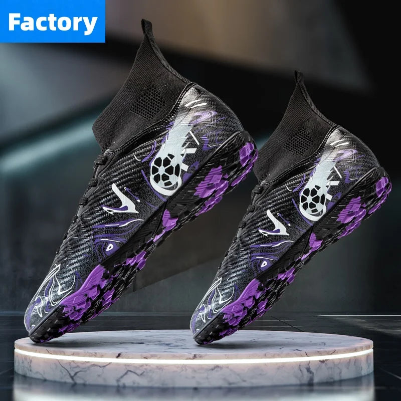 Men Professional Football Shoes Society Cleats Soccer Shoes Original Indoor Football Field Boots Grass Training TF/FG Sneaker