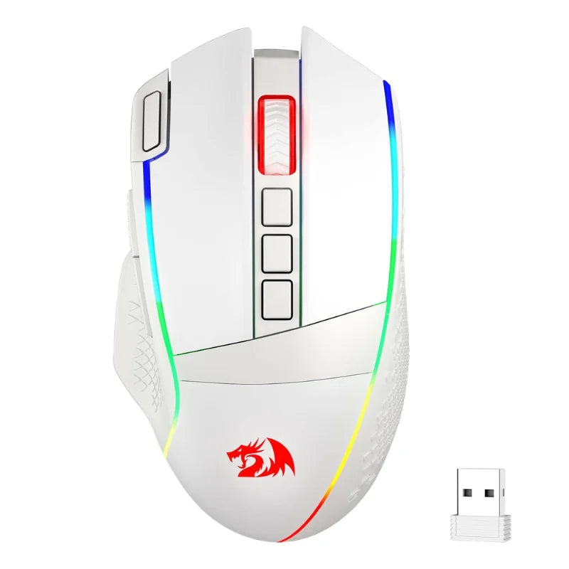 Redragon M991 Wireless Gaming Mouse 26000 DPI, Tri-Mode RGB Gaming Mouse with 9 Programmable Macro Buttons, PAW3395 Sensor for PC & Laptop