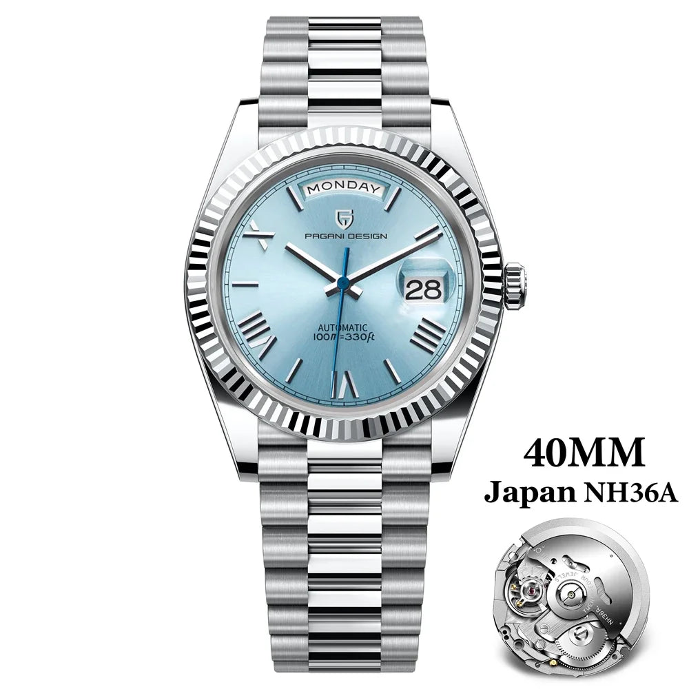 PAGANI DESIGN 2026 New DD40 NH36A Men's Watches Luxury Automatic Mechanical Watch For Men AR Sapphire Glass Date Wrist watch Men