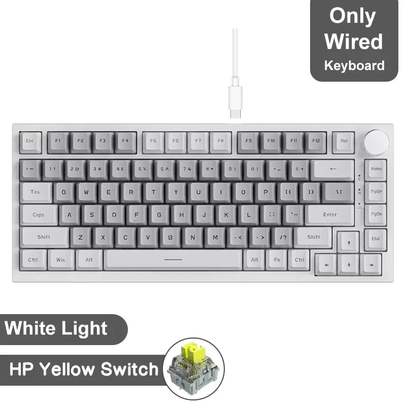 Ajazz AK820/AK820Pro Gaming Mechanical Keyboard Bluetooth 5.1/Wireless/wired Custom Keyboard With Heat Exchange Sealed Button