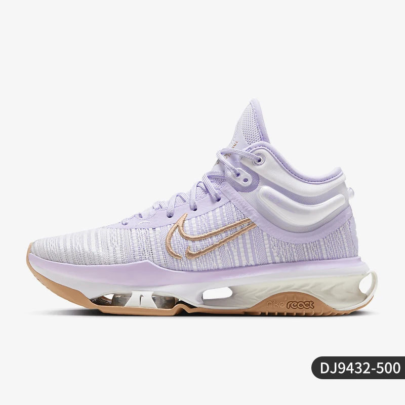 Nike genuine 2024 New Men's Cushioning Breathable Mid-top Basketball Shoes DJ9432-500