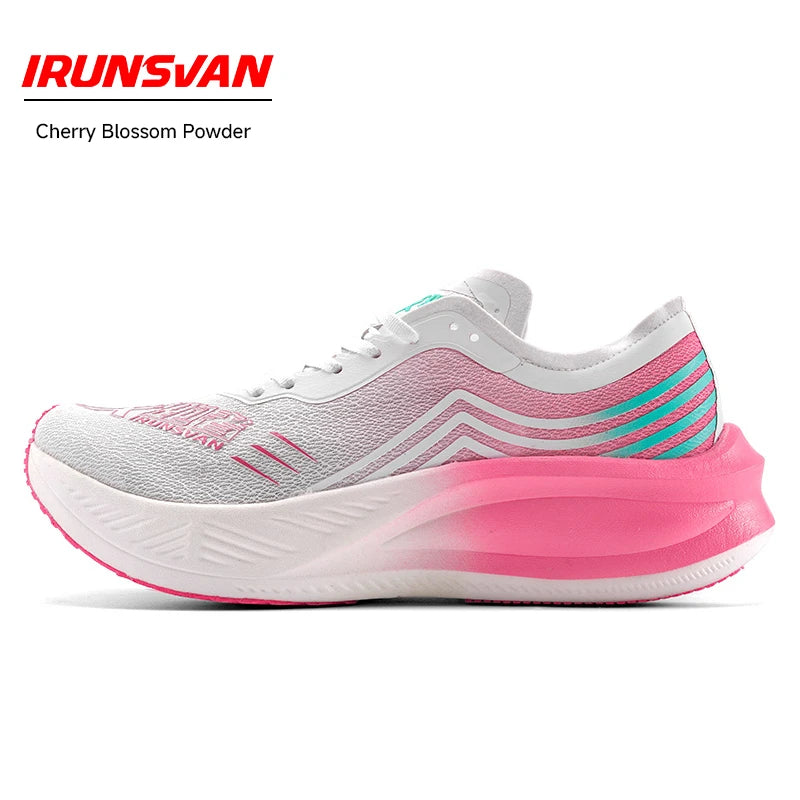 IRUNSVAN Marathon Racing Carbon Plate Men's Running Shoes Ultra Light Shock Absorption Training Women's Sports Shoes