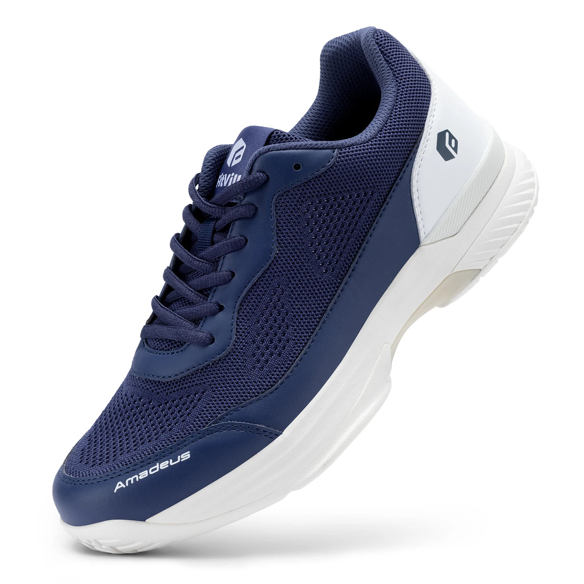 FitVille Pofessional Tennis Shoes for Mens Soprt Shoes Training Sneakers Anti-Slip Sweat Absorbent Swollen Feet Arch Support