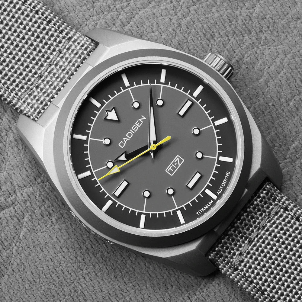 CADISEN TI-7 Autodyne Men’s Automatic Watch Titanium Case, Miyota 8215, Sapphire Crystal & 100M Waterproof