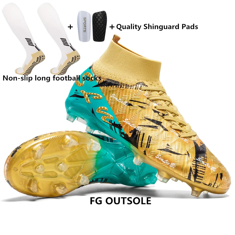 Size 34-46 Men FG/TF Football Boots Futsal Professional Unisex Kids Soccer Shoes Training Outdoor Boys Football Shoes Sneakers