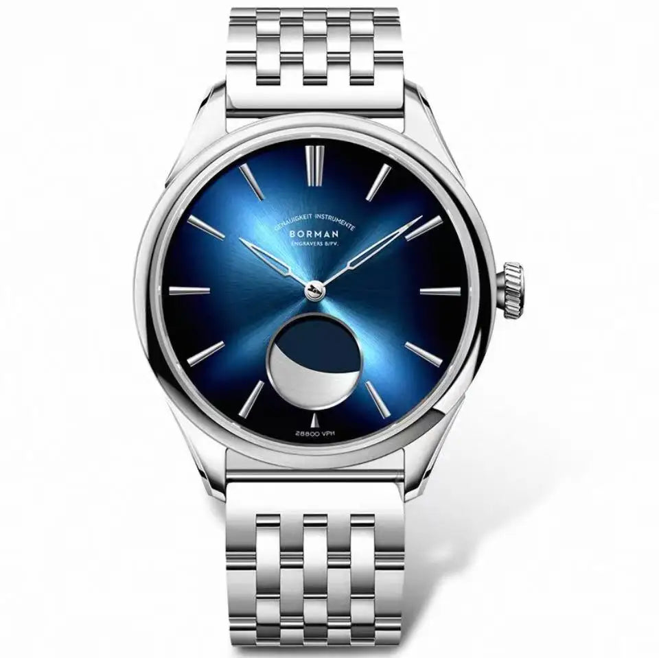 Reloj mecánico automático para hombre en acero inoxidable Case Shape: Redondo Case