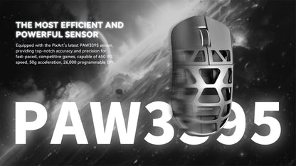 Herní myš ATTACK SHARK R3 z hořčíkové slitiny 8K SUPERLIGHT, 8000Hz, 6 nastavitelných úrovní DPI až do 26000, PAW3395, BT/2.4G bezdrátová/kabelová