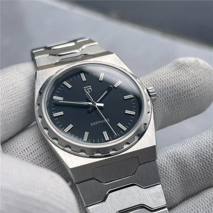 PAGANI DESIGN Men's Quartz Watches Ultra-Thin 7mm Series 37mm Sapphire Stainless Steel Waterproof Watches for Man TMI VJ21