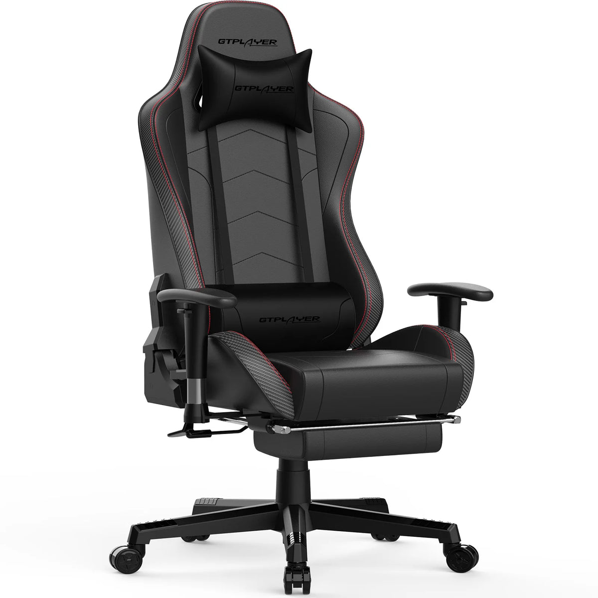 GTPLAYER Gaming Chair with Bluetooth Speakers, Footrest, Ergonomic Reclining Computer Chair with Lumbar Support for Office & Gaming