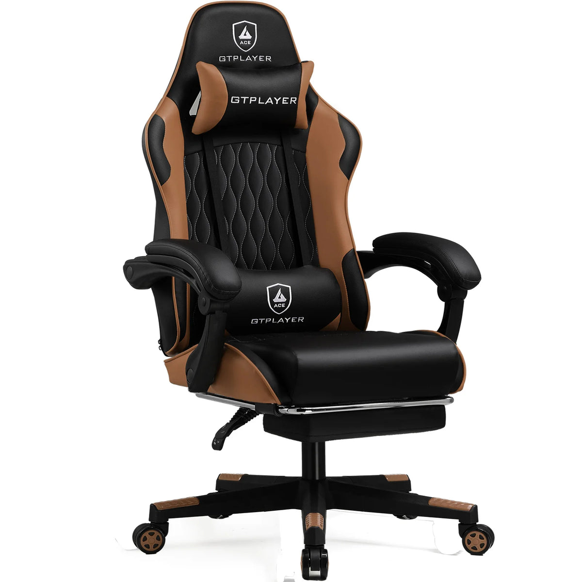 GTPLAYER Gaming Chair Ergonomic Office Chair with Footrest, Adjustable Lumbar Support, Reclining Gamer Chair, 150kg Heavy Duty Computer Chair
