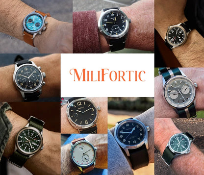 Milifortic 39MM Fashion Chronograph Watch Man R086 Retro C3Luminous Stainless Steel Waterproof 100M VK63 Quartz Watches For Man