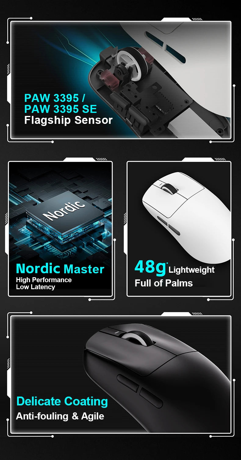ATK VXE Dragonfly R1 Pro MAX Wireless Gaming Mouse, PAW3395 Wireless Gaming Mouse, Ultra-Lightweight Rechargeable Esports FPS Mouse with 26,000 DPI