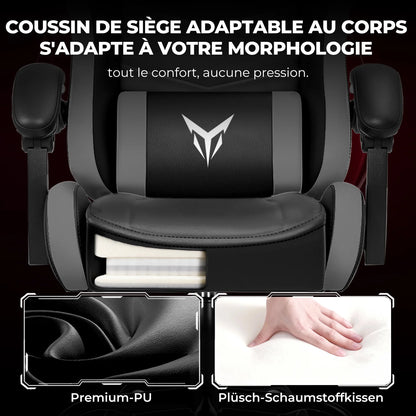GTPLAYER Gaming Chair XGC02 Ergonomic Gaming Chair with Adjustable Height, Armrests, Footrest, Comfortable Office Computer Chair