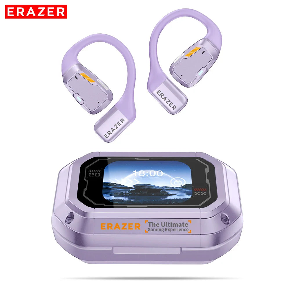 AI Translator Earbuds Erazer XP6 Wireless Bluetooth Gaming Headphones – Waterproof AI Translation Earbuds with APP Control, Deep Bass Sound & Microphone