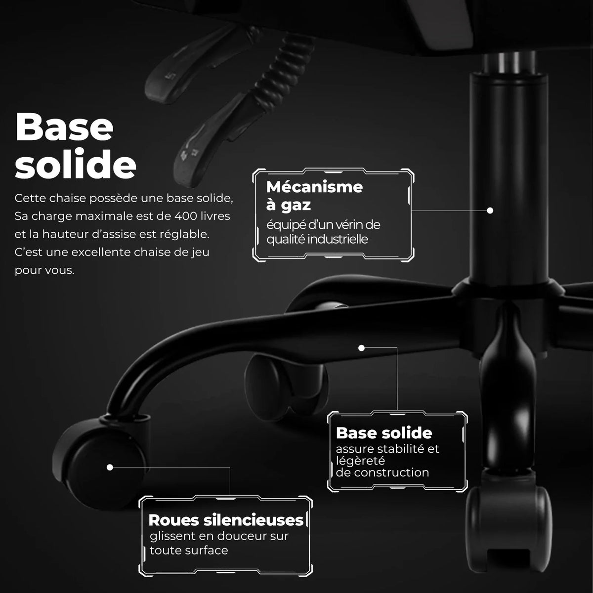 GTPLAYER Gaming Chair XGC02 Ergonomic Gaming Chair with Adjustable Height, Armrests, Footrest, Comfortable Office Computer Chair