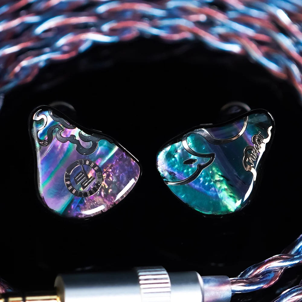 JUZEAR x Z Reviews Defiant 1DD+3BA Monitores intra-auriculares híbridos – Auscultadores Hi-Fi com crossover de 3 vias, cabo intercambiável de 3,5 mm e 4,4 mm, auscultadores IEM para audiófilos