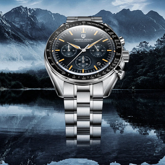 PAGANI DESIGN 2026 New V6 Moon Mens Watch Luxury Quartz Speed Sports Chronograph Watch For Men Watch AR Sapphire glass Local Shipping