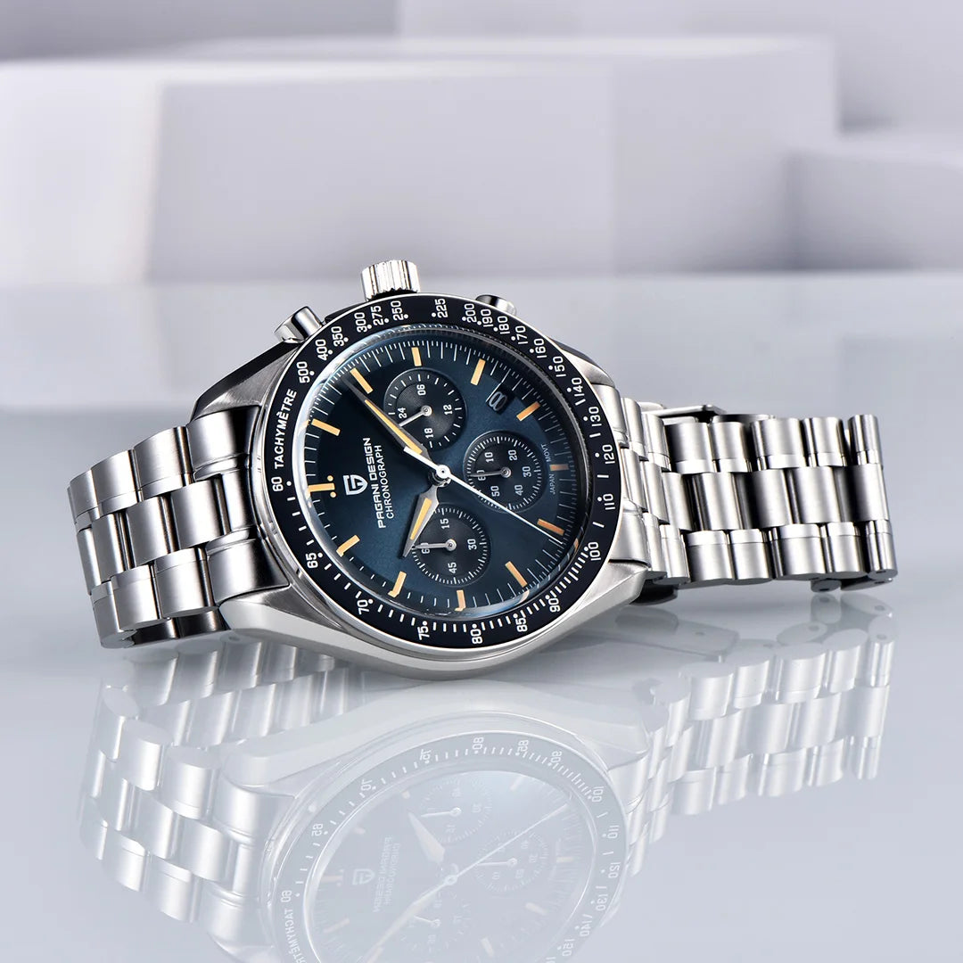 PAGANI DESIGN 2026 New V6 Moon Mens Watch Luxury Quartz Speed Sports Chronograph Watch For Men Watch AR Sapphire glass Local Shipping