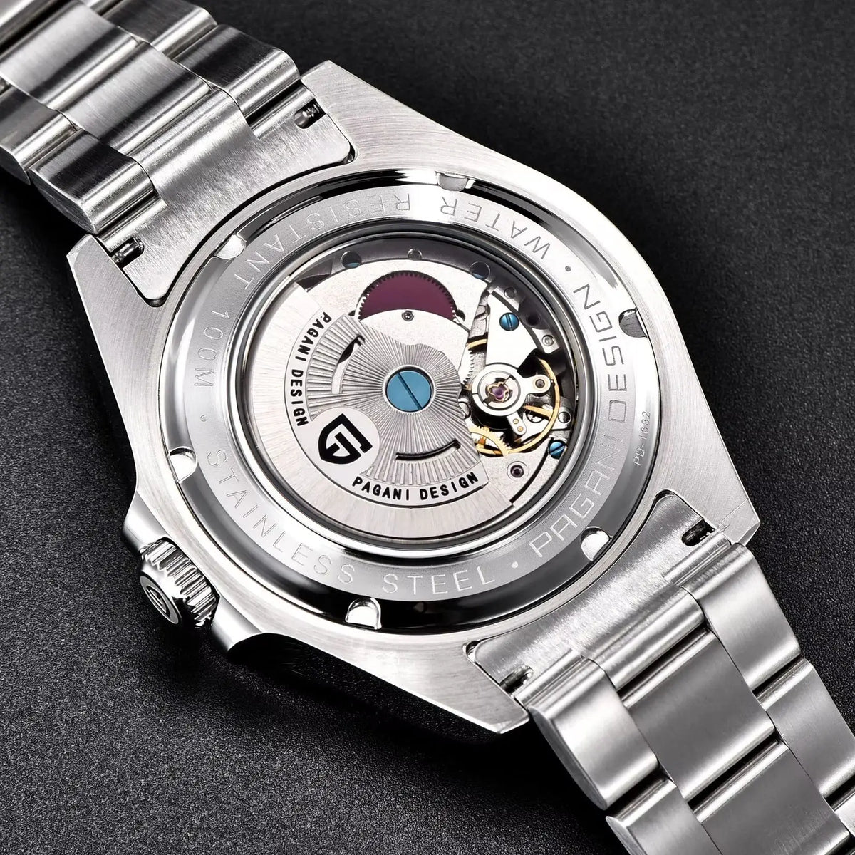 PAGANI DESIGN 2026 New Automatic Machinery Men's Watch GMT DG5833 Stainless Steel sapphire crystal 10Bar Waterproof reloj hombre