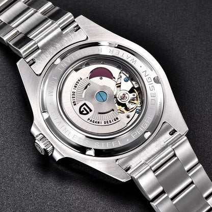 PAGANI DESIGN 2026 New Automatic Machinery Men's Watch GMT DG5833 Stainless Steel sapphire crystal 10Bar Waterproof reloj hombre