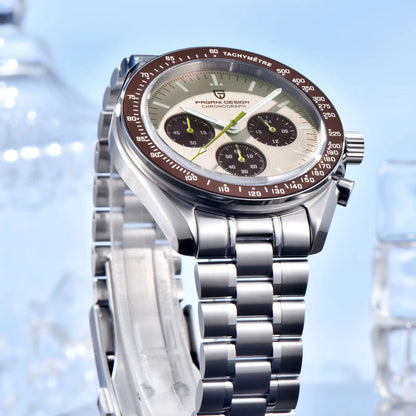 PAGANI DESIGN Planetary Series Saturn Light Tan Quartz Watch Men Speed Chronograph AR Sapphire crystal Wristwatch Men 2026 New
