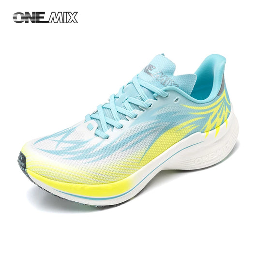ONEMIX 2025 Carbon Plate pánské a dámské běžecké sportovní boty, prodyšné, tlumicí, protiskluzové, lehké tenisky s odrazovou podporou PB