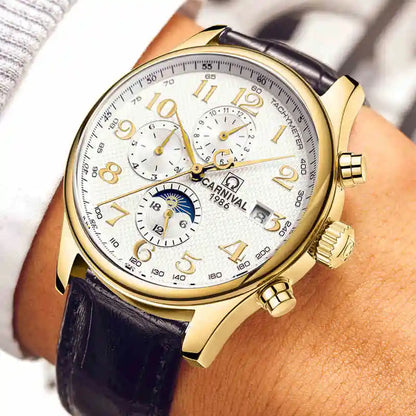 Reloj mecánico automático para hombre en acero inoxidable Case Shape: Redondo Case