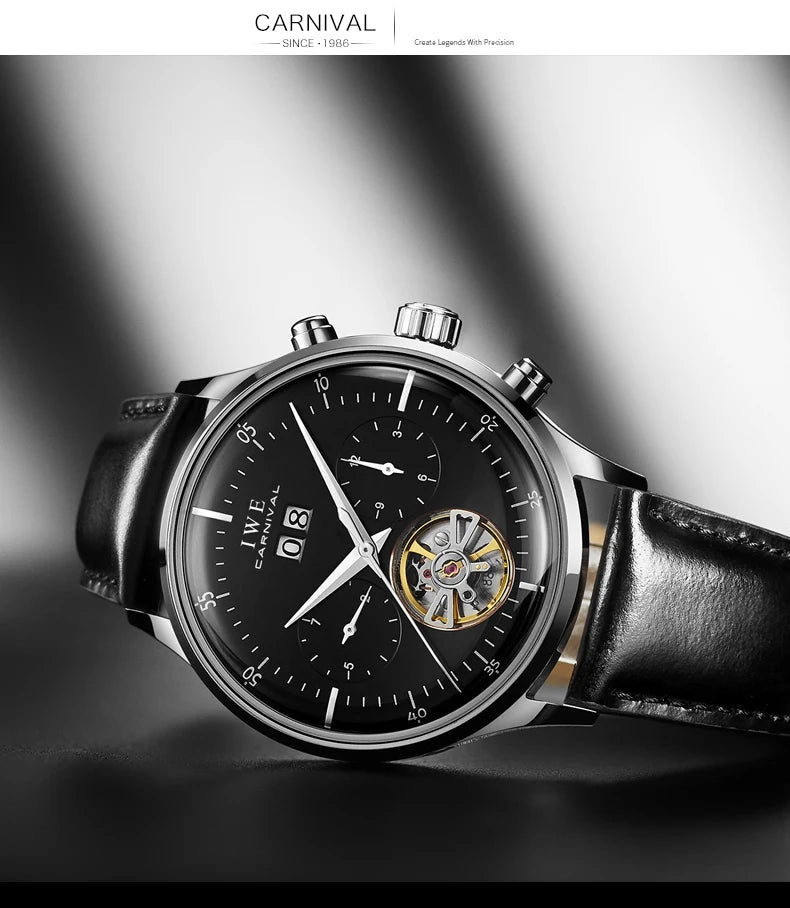 Montre CARNIVAL Mechanical Dress Watches for Men Brands Luxury Sapphire Automatic Wristwatches Mens Waterproof 2025 Reloj Hombre