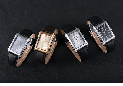 BERNY Watch for Men Rectangle Japan Quartz Wristwatch Waterproof Business Rectangular Dress Male Clock Top Genuine Leather Strap