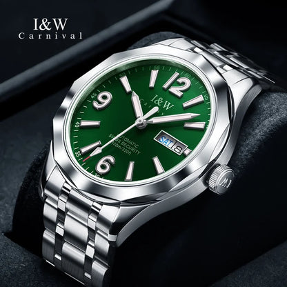 Sat CARNIVAL za muškarce od volframa, luksuzni mehanički sat s automatskim mehanizmom NH36, vodootporni muški ručni sat Montre Homme