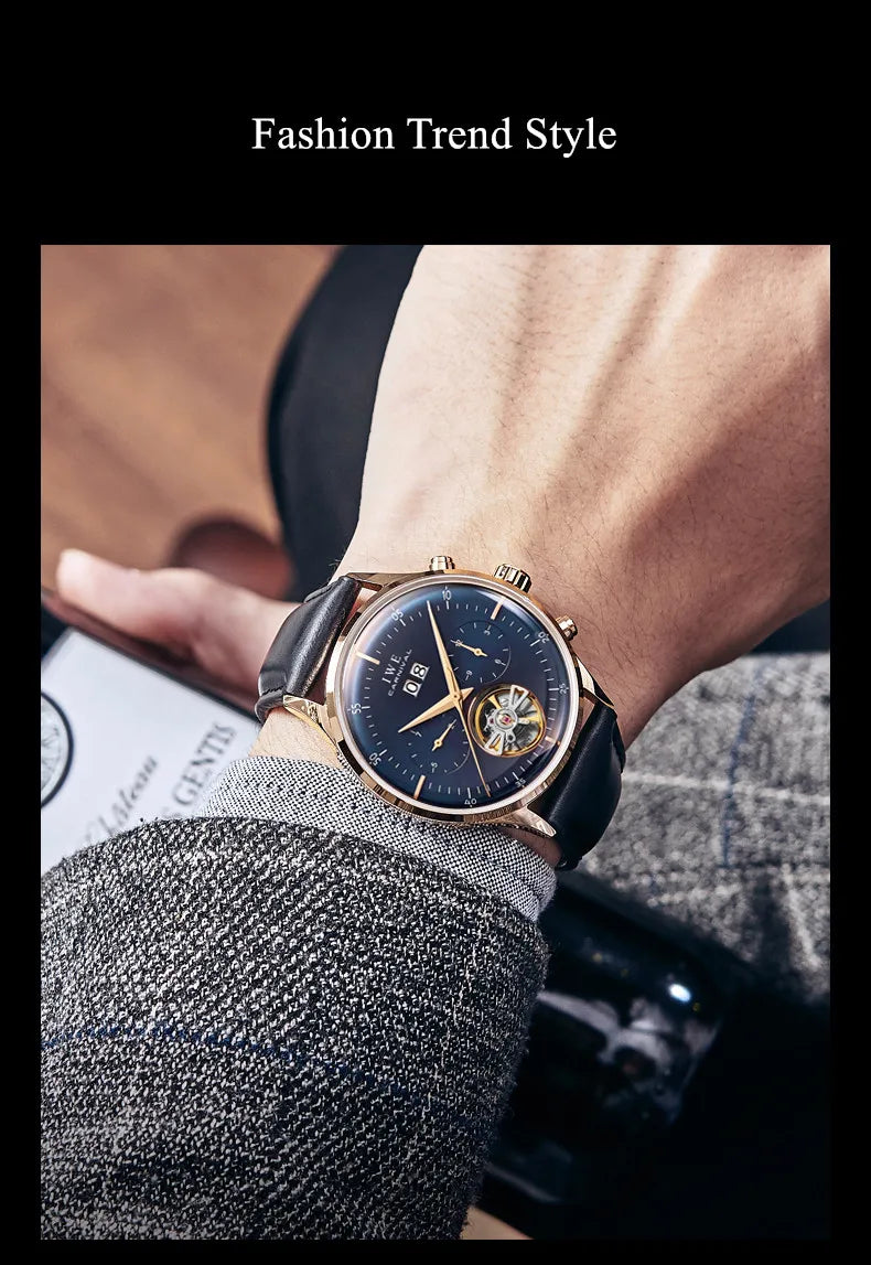 Montre CARNIVAL Mechanical Dress Watches for Men Brands Luxury Sapphire Automatic Wristwatches Mens Waterproof 2025 Reloj Hombre