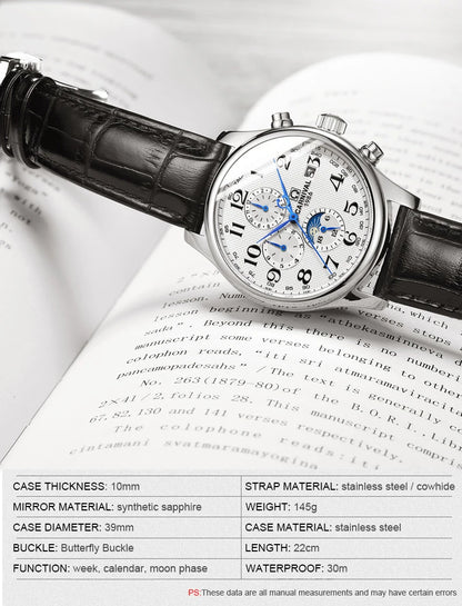 Reloj mecánico automático para hombre en acero inoxidable Case Shape: Redondo Case