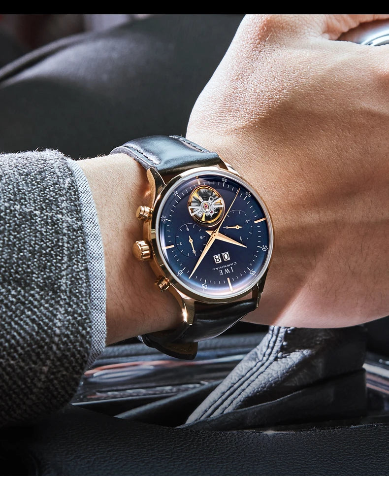 Montre CARNIVAL Mechanical Dress Watches for Men Brands Luxury Sapphire Automatic Wristwatches Mens Waterproof 2025 Reloj Hombre