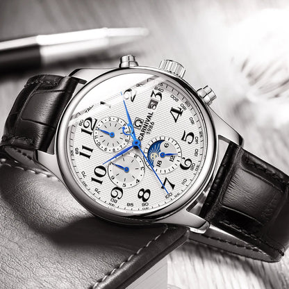 Reloj mecánico automático para hombre en acero inoxidable Case Shape: Redondo Case