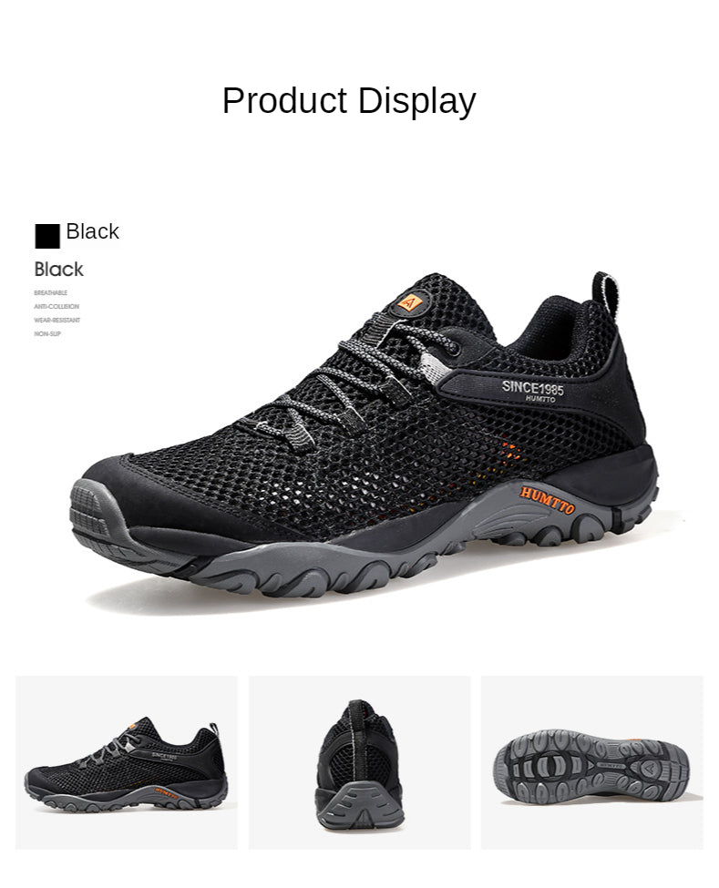 HUMTTO New Summer Hiking Sneakers Shoes for Men Breathable Outdoor Trekking Sport Mens Shoes Climbing Hunting Walking Man Shoes