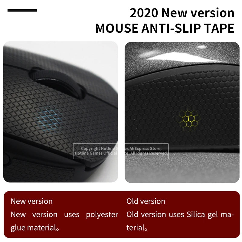 Hotline Games Anti-Rutsch-Tape für Logitech G305 G203 G102 G304 Maus, schweißresistente Pads, seitliche Anti-Rutsch-Aufkleber für Mäuse