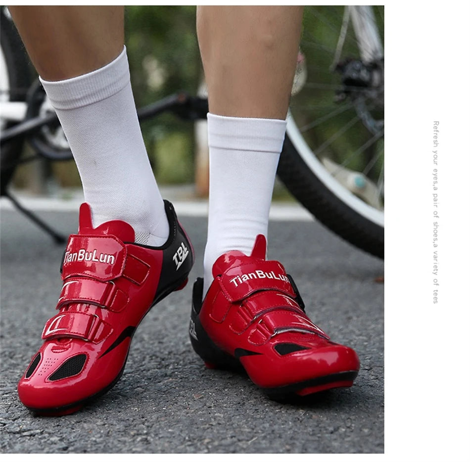 Professional Racing Road Bike Cycling Shoes Men Outdoor Non-Slip MTB Bicycle Sneakers Breathable Self-Locking Sports Cleat Shoes