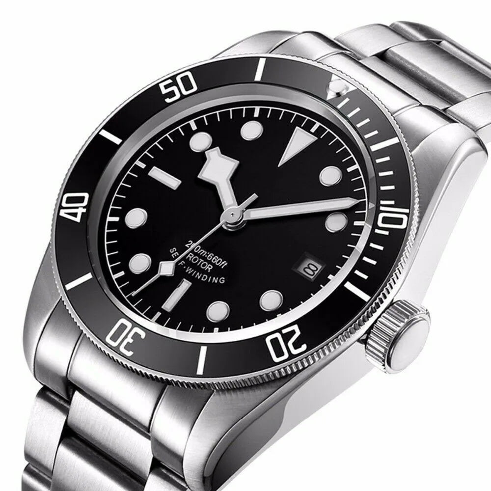 Luxury Customizable Logo Waterproof Japan nh35 Automatic Mechanical Wristwatch Full Steel Sapphire Men Watch Dress Male Clock