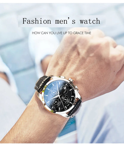 Carnival Brand Luxury Stainless Steel Multifunction Mechanical Watch for Men Waterproof Luminous Hands Calendar Fashion Watches