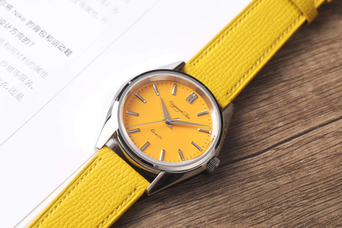【Tempo de escape】Relógio de quartzo com caixa de 40 mm, VH31, ponteiros com tratamento térmico