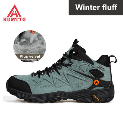 HUMTTO Waterproof Sneakers for Men Hiking Shoes Leather Trekking Boots Women Camping Hunting Mens Mountain Tactical Ankle Boots