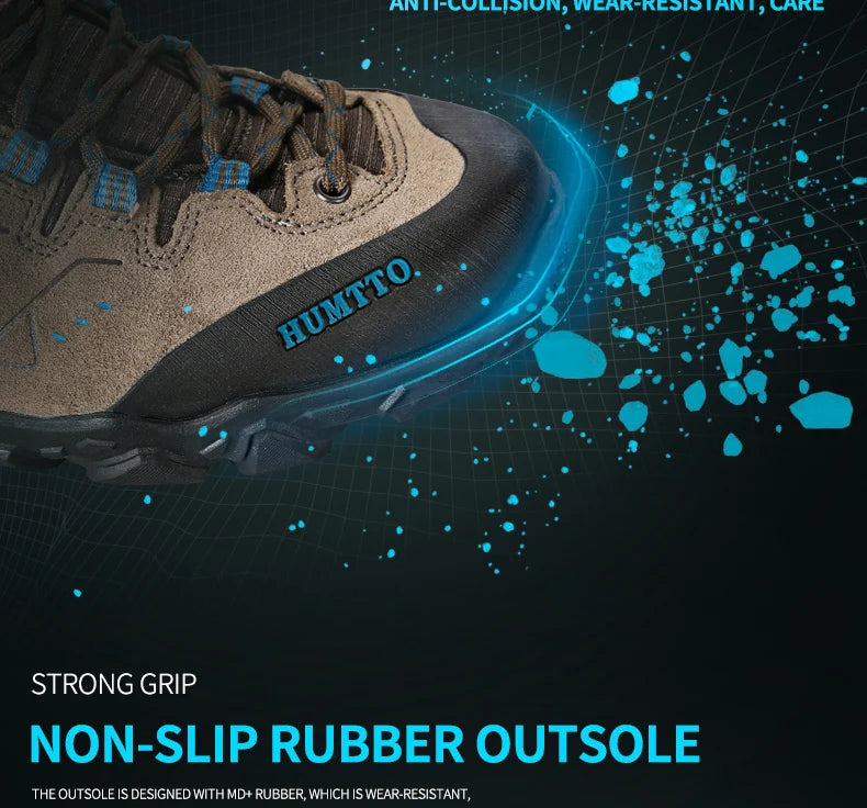 HUMTTO Trekking Shoes for Women Winter Hiking Shoes Womens Waterproof New Luxury Designer Climbing Leather Casual Woman Sneakers