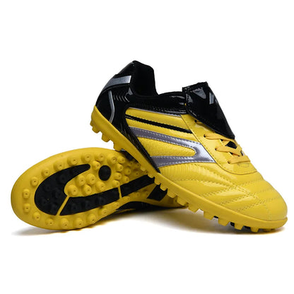 Men Football Soccer Boots Athletic Shoes New Leather Big Size High Top Cleats Training Sneaker Comfortable