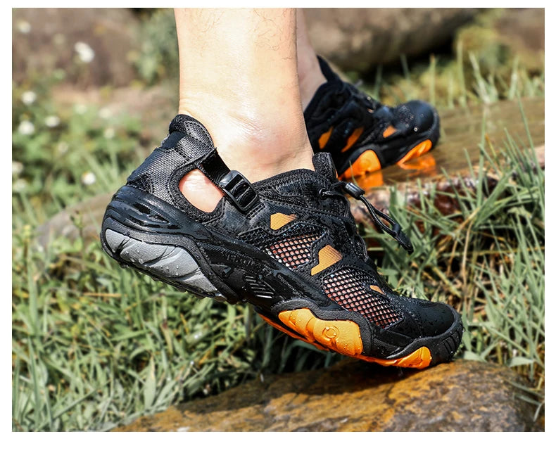 HUMTTO Brand Hiking Boots for Men Sneakers New Summer Trekking Sandals Male Breathable Outdoor Walking Climbing Water Shoes Mens